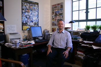 Hans in his office